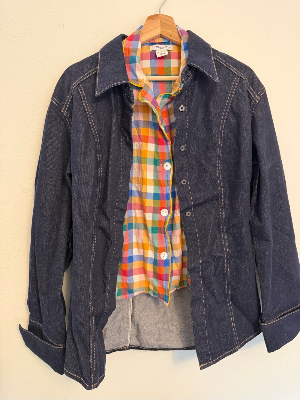 Madewell Multicolor Plaid Shirt - bold bright size S